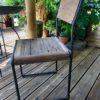Chaise style industriel, bois/acier
