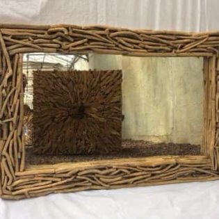 Miroir rectangulaire bois flotté