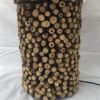 Lampe à poser bois recyclé cylindre