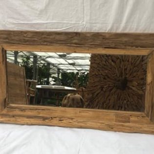 Miroir rectangulaire bois recyclé